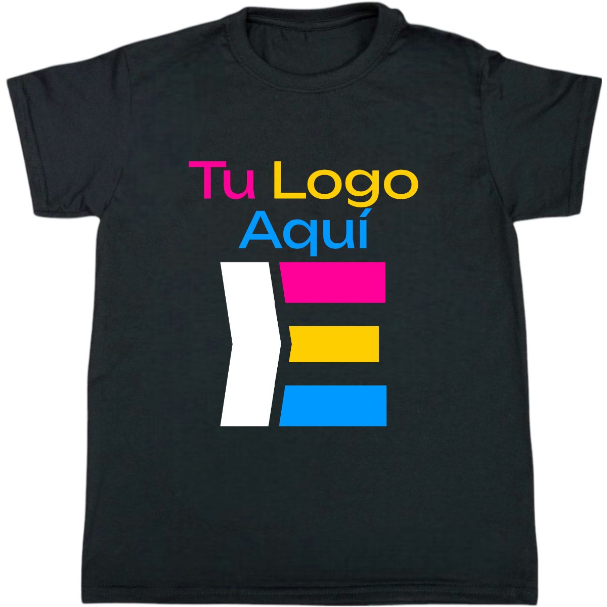 Camisa Basica Negra Frente Con Logo