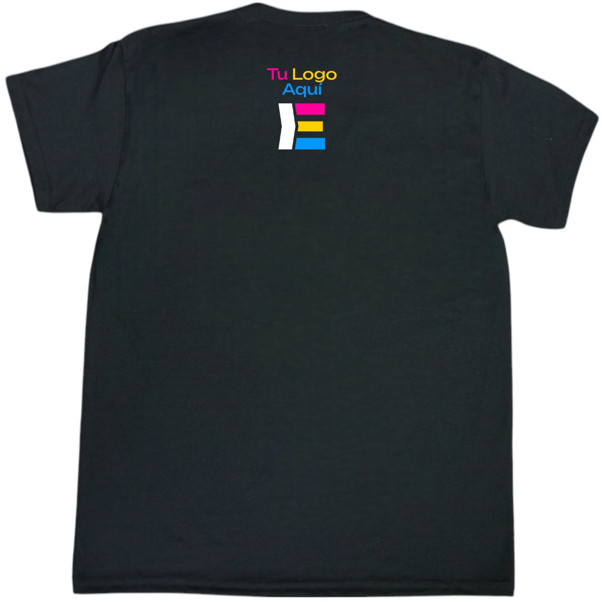 Camisa Basica Negra Atras Con Logo